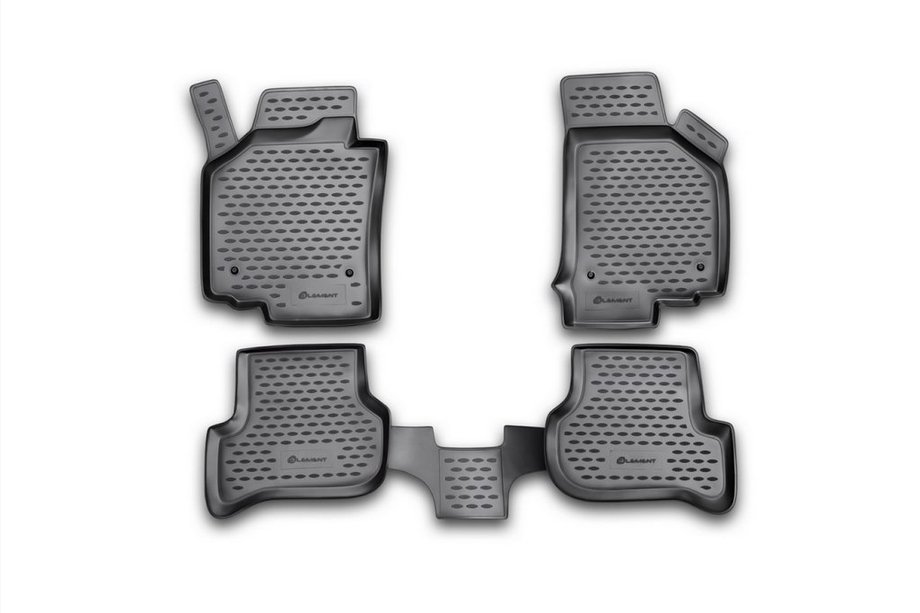 Seat Leon 2005–2012 Gumijasti tepihi za kabino (4 kosi, Novline) Image