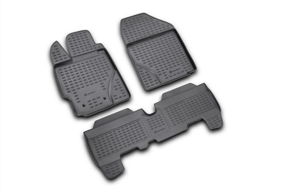 Toyota Yaris 2006–2011 Gumijasti tepihi za kabino (3 kosi, Novline) Image