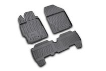Toyota Yaris 2006–2011 Gumijasti tepihi za kabino (3 kosi, Novline) fotografija 1