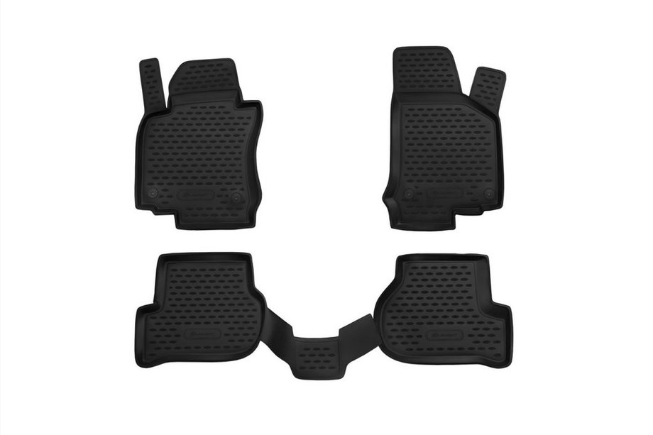 Volkswagen Golf 6 2008–2014 Gumijasti tepihi za notranjost (4 kosi, Novline) brez naslona za roko, HB Image