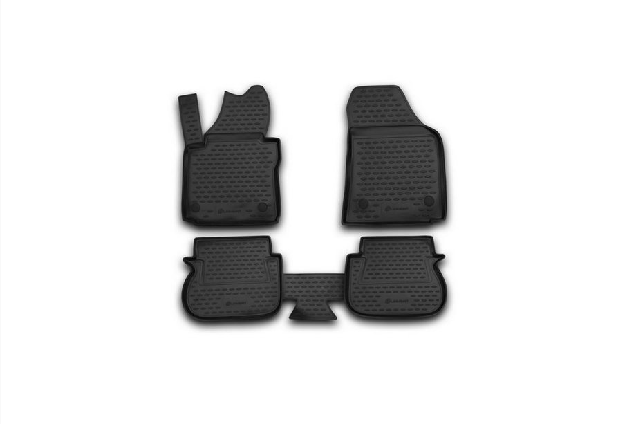 Volkswagen Caddy 2010–2015 Gumijasti tepihi za kabino (4 kosi, Novline, 2 pomična) Image
