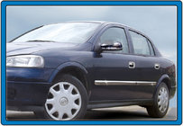 Opel Astra G Classic 1998–2012 Letvice vrat (4 kos, nerjaveče jeklo) OmsaLine - italijansko nerjavno jeklo fotografija 1