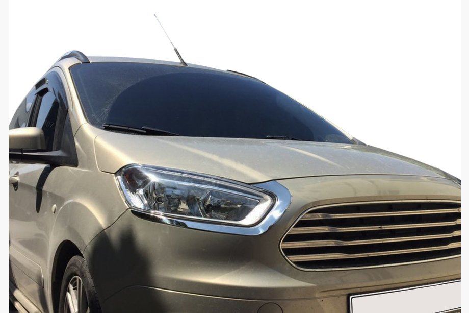 Ford Courier 2014–2023 Trepalnice za žaromete (2 kos, nerjaveče jeklo) OmsaLine - italijansko nerjavno jeklo Image
