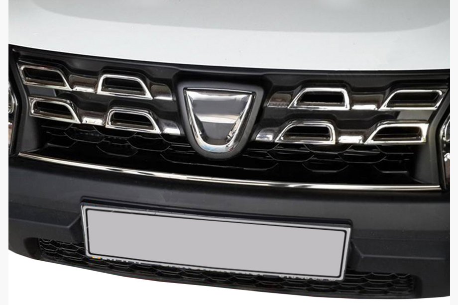 Dacia Duster 2008–2018 Letvica za masko hladilnika 2014-2018 (nerjavno jeklo) Image
