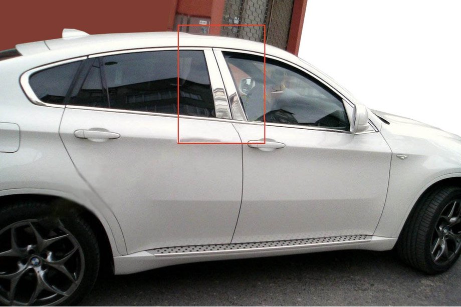 BMW X6 E71 2008–2014 Nerjaveče letvice za stebričke vrat Image