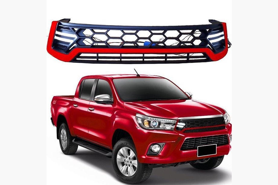 Toyota Hilux 2015– Sprednja maska z LED Črna Image