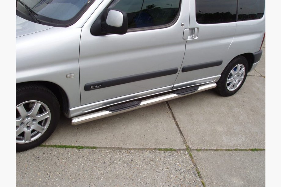 Citroen Berlingo 1996–2008 Stranske cevi (2 kos, nerjavno jeklo) Ø70 s plastičnimi nosilci Image