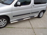 Citroen Berlingo 1996–2008 Stranske cevi (2 kos, nerjavno jeklo) Ø70 s plastičnimi nosilci fotografija 1