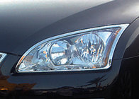 Ford Focus II 2005–2008 Kromirani okrasni pokrovi žarometov (2 kosa, ABS) fotografija 1