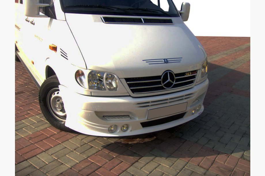Mercedes Sprinter W901/902/903/904/905 1995–2006 Obloga sprednjega odbijača za 4 žaromete (CDI, za lakiranje) Fotografija 2