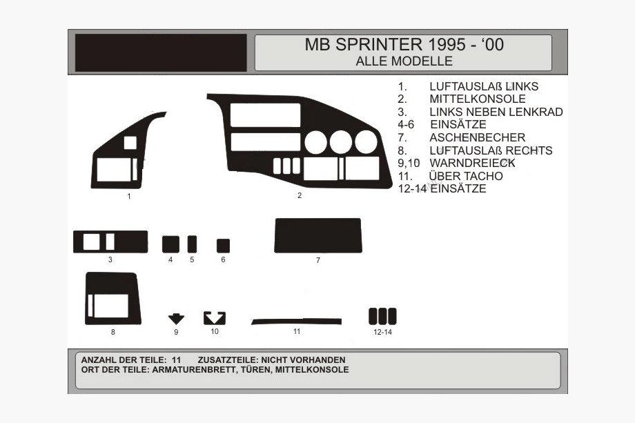 Volkswagen LT 1995–2006 Obloge armaturne plošče (VIP, Poljska) Image