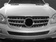 Mercedes ML W164 2005–2011 Okrasne letvice za masko hladilnika (5 kos, nerjavno jeklo) Carmos - turško nerjaveče jeklo fotografija 1