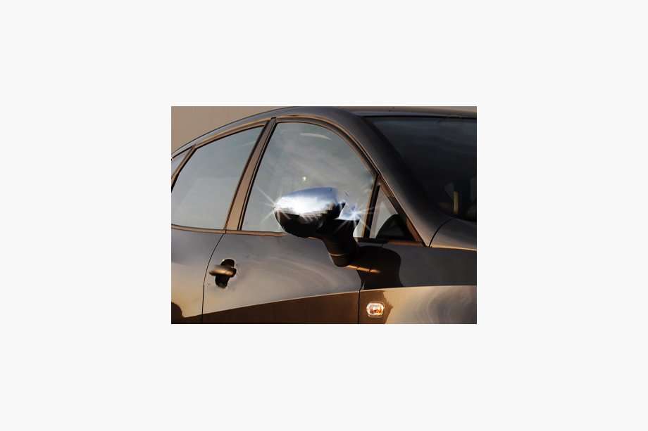 Seat Ibiza 2010–2017 Kromirani pokrovi vzvratnih ogledal (2 kosa, nerjaveče jeklo) Fotografija 2