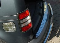 Volkswagen Caddy 2004–2010 Ravna obloga zadnjega odbijača (Omsa, nerjaveče jeklo) fotografija 2