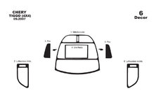 Chery Tiggo 1 2005–2016 Obloge armaturne plošče (mali komplet) Aluminij fotografija 3