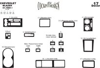 Chevrolet Blazer 1995–2005 Obloge armaturne plošče Aluminij fotografija 2