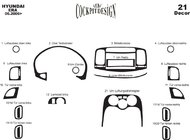 Hyundai Accent 2006–2010 Obloge armaturne plošče Aluminij fotografija 4