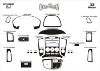 Hyundai H300, H1, Starex 2008–2020 Prekrivne letvice za armaturno ploščo (velik komplet) Titan fotografija 2