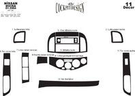 Nissan Micra K12 2003–2010 Obloge armaturne plošče Aluminij fotografija 6