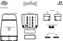 Seat Alhambra 1996–2010 Dekorativna obloga armaturne plošče Aluminij fotografija 10