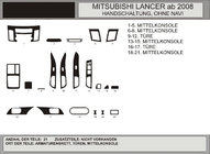 Mitsubishi Lancer X 2008– Okrasne obloge armaturne plošče (Hartman) Oreh fotografija 1