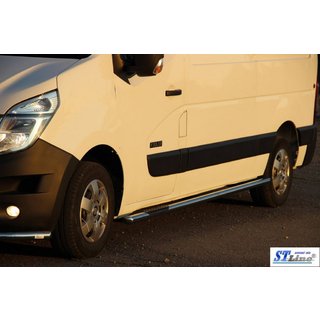Bočne cevi BB002 (2 kosa, inox) Opel Movano 2010–2021 fotografija 3