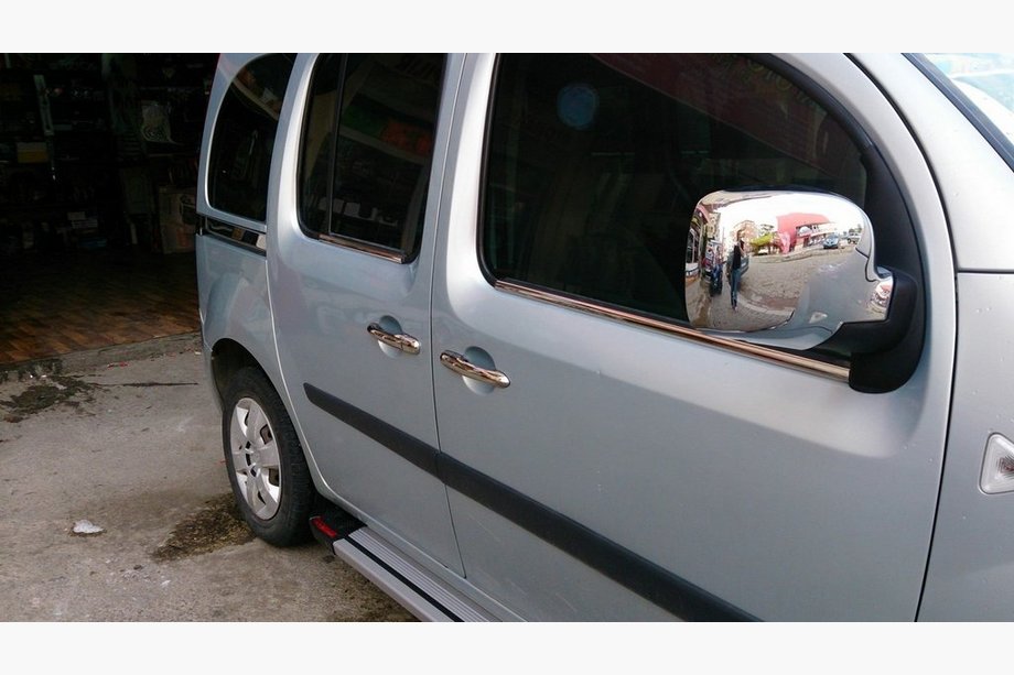 Renault Kangoo 2008–2020 Zunanje okrasne letve stekel (4 kosi, nerjavno jeklo) 2 kosa, Carmos - turško nerjaveče jeklo Image