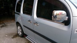 Renault Kangoo 2008–2020 Zunanje okrasne letve stekel (4 kosi, nerjavno jeklo) 2 kosa, Carmos - turško nerjaveče jeklo fotografija 1