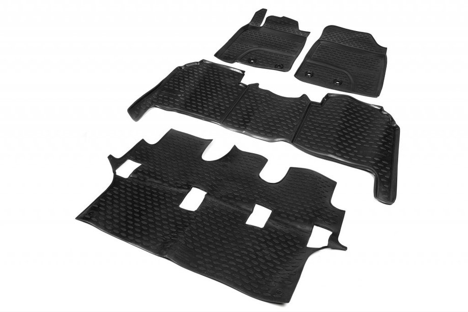 Toyota Land Cruiser 200 2007–2021 Gumijasti avtomobilski tepihi za notranjost (Novline, 2012-2015) Image