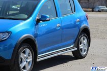 Renault Sandero 2013–2022 Stranske cevi BB001 (2 kos, nerjavno jeklo) fotografija 3