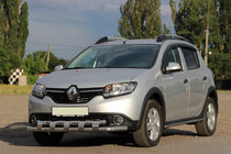 Renault Sandero 2013–2022 Sprednji zaščitni lok ST015 (nerjaveče jeklo) fotografija 1