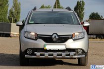 Renault Sandero 2013–2022 Sprednji zaščitni lok ST015 (nerjaveče jeklo) fotografija 2