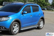 Renault Sandero 2013–2022 Bočne stopnice KB001 (nerjavno jeklo) 60 mm fotografija 2