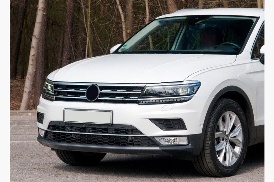 Volkswagen Tiguan 2016–2023 Kromirane obrobe za rob maske in žarometov 2016-2020 (3 kosi, nerjaveče jeklo) Fotografija 1