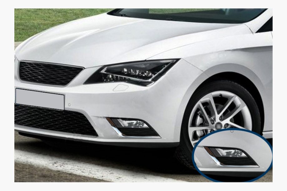 Seat Leon 2013–2020 Okrasni pokrovi meglenk (2 kos, nerjaveče jeklo) Image