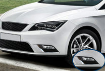 Seat Leon 2013–2020 Okrasni pokrovi meglenk (2 kos, nerjaveče jeklo) fotografija 1