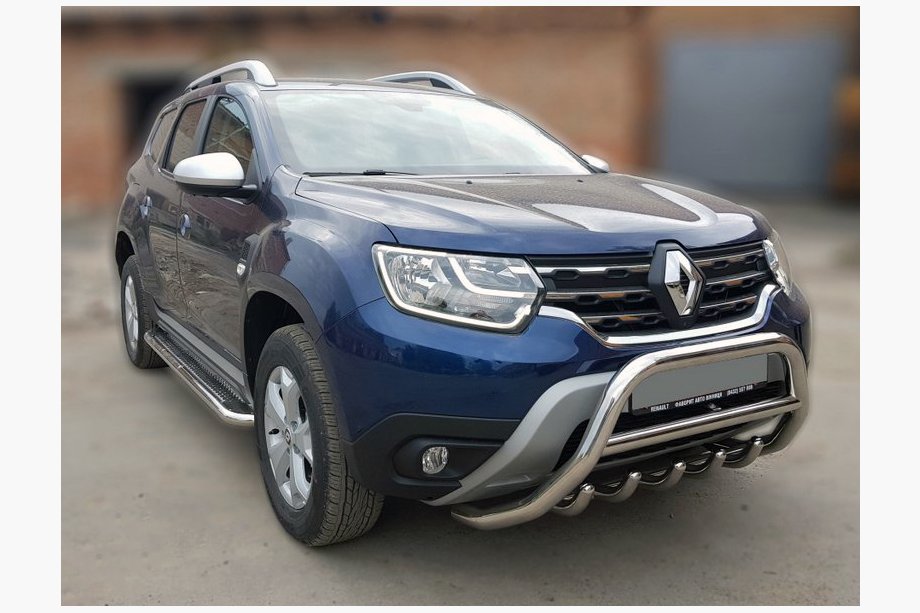 Renault Duster 2018–2024 Prednji zaščitni lok brez napisa WT003 (nerjavno jeklo) Image