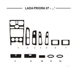 Lada Priora 2007–2018 Okrasne obloge armaturne plošče (Hartman) Karbon fotografija 1