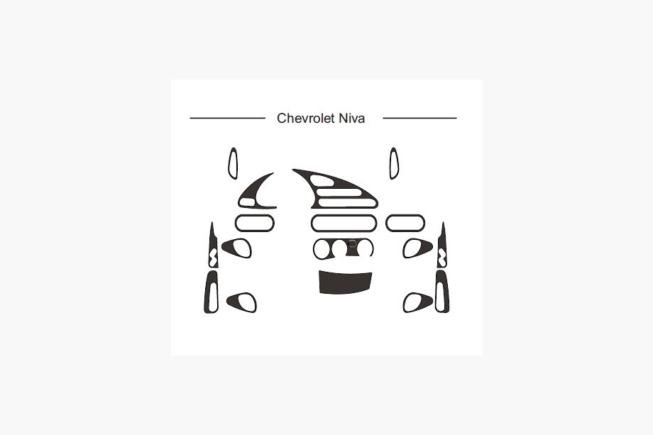Chevrolet Niva 1998–2020 Okrasne obloge armaturne plošče (Hartman) Image