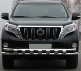 Toyota Land Cruiser Prado 150 2009–2023 Sprednji zaščitni lok ST016-2 (nerjavno jeklo) fotografija 1