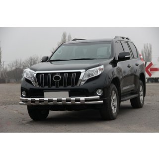 Sprednji zaščitni lok ST016-2 (nerjavno jeklo) Toyota Land Cruiser Prado 150 2009–2023 fotografija 2