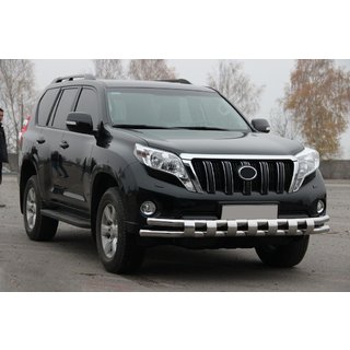 Sprednji zaščitni lok ST016-2 (nerjavno jeklo) Toyota Land Cruiser Prado 150 2009–2023 fotografija 3