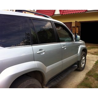 Zunanje okenske obrobe (6 kos, nerjavno jeklo) Toyota Land Cruiser Prado 120 2002–2009 fotografija 2