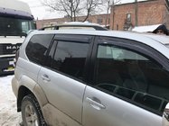 Toyota Land Cruiser Prado 120 2002–2009 Črne turške strešne sani Plastične pritrdilne noge fotografija 10