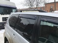 Toyota Land Cruiser Prado 120 2002–2009 Črne turške strešne sani Plastične pritrdilne noge fotografija 9