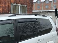 Toyota Land Cruiser Prado 120 2002–2009 Črne turške strešne sani Plastične pritrdilne noge fotografija 5