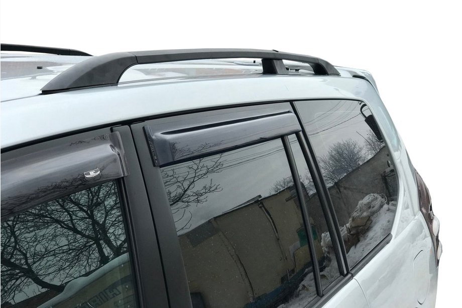 Toyota Land Cruiser Prado 120 2002–2009 Črne turške strešne sani Plastične pritrdilne noge Image