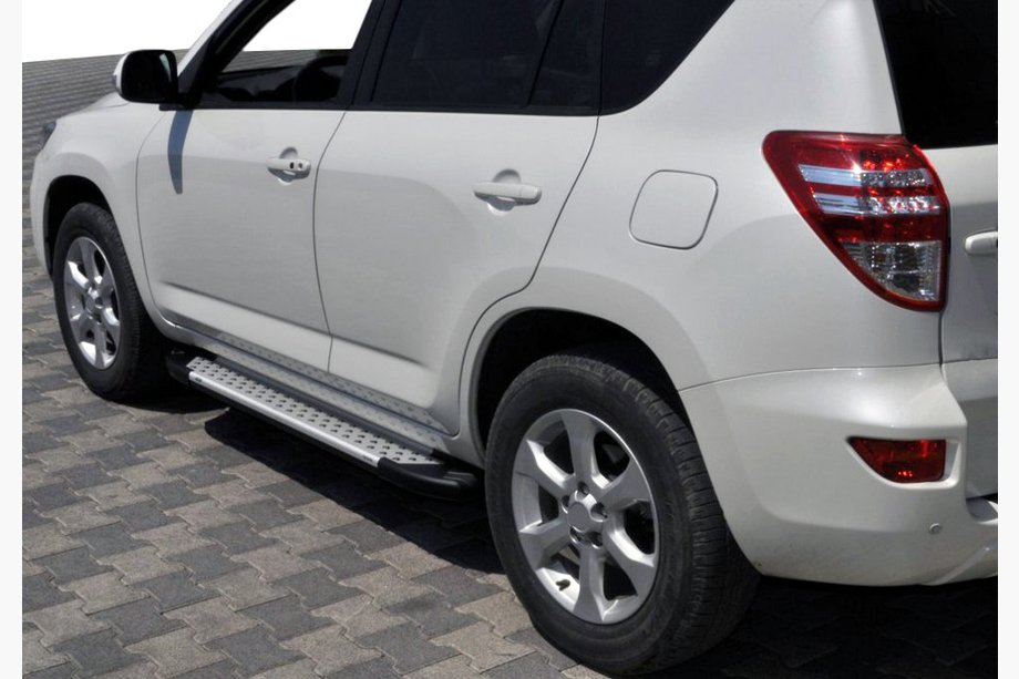 Toyota Rav 4 2006–2013 Stranske stopnice Allmond Grey (2 kos, aluminij) Image