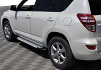 Toyota Rav 4 2006–2013 Stranske stopnice Allmond Grey (2 kos, aluminij) fotografija 1