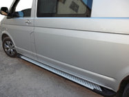 Volkswagen T5 2010–2015 Stranske stopnice tipa X5 (2 kosa, aluminij) fotografija 1